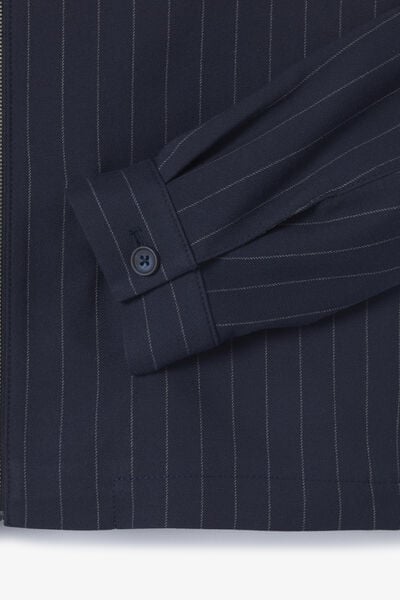 Veste col chemise zipp&eacute;e ray&eacute;e