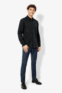 Chemise slim unie coton repassage facile