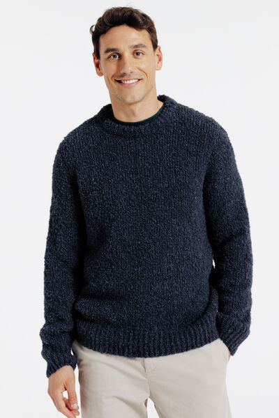 Pull col rond bouclette