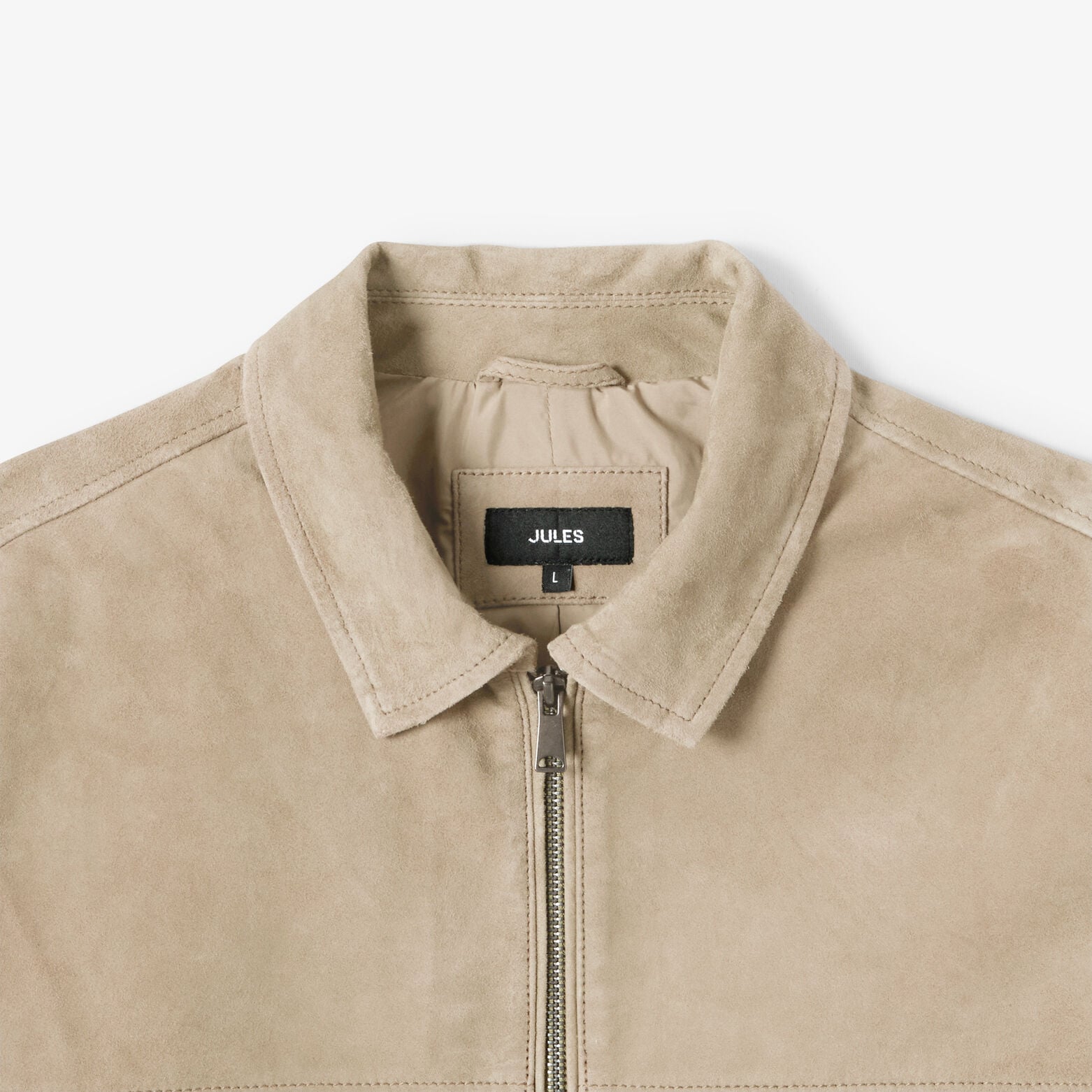 Blouson 100% cuir col chemise