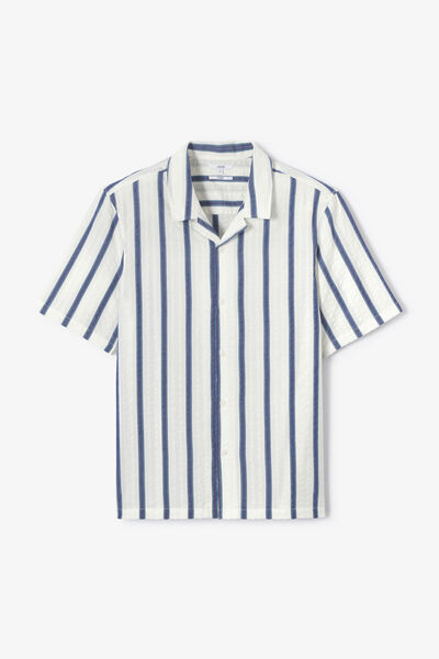 Gestreept hemdje in seersucker katoen