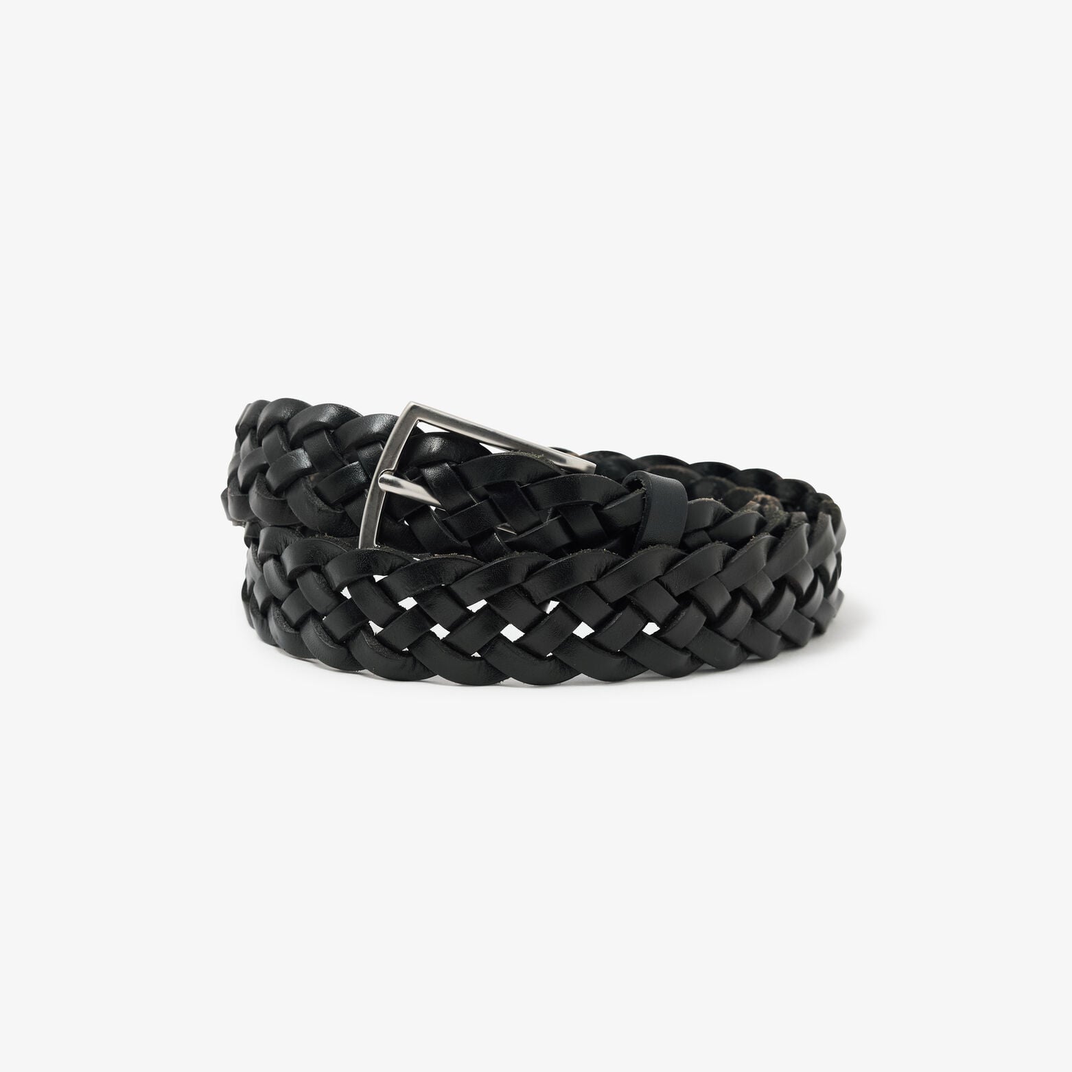 Ceinture tress&eacute;e en cuir