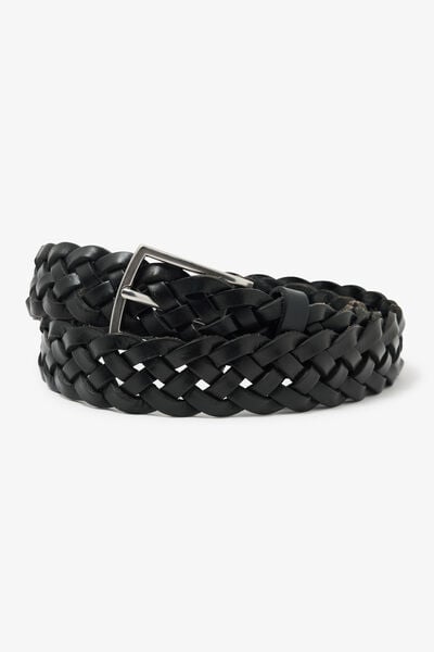 Ceinture tress&eacute;e en cuir
