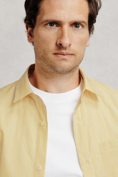 Chemise en coton boxy ray&eacute;e