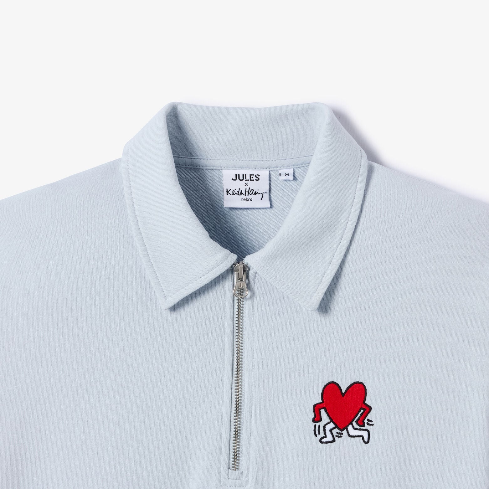 Sweater met ritskraag licentie Keith Haring