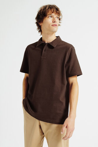 Polo korte mouwen in textuurstof