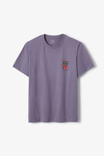 T-shirt met Japanse print voor- en achteraan