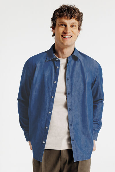 Chemise regular coton unie