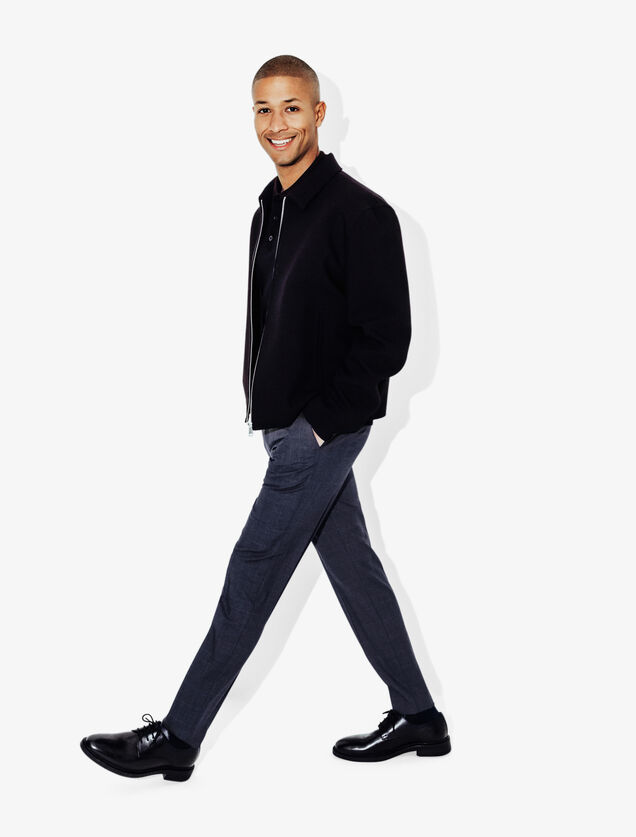 Pantalon de costume slim à carreaux