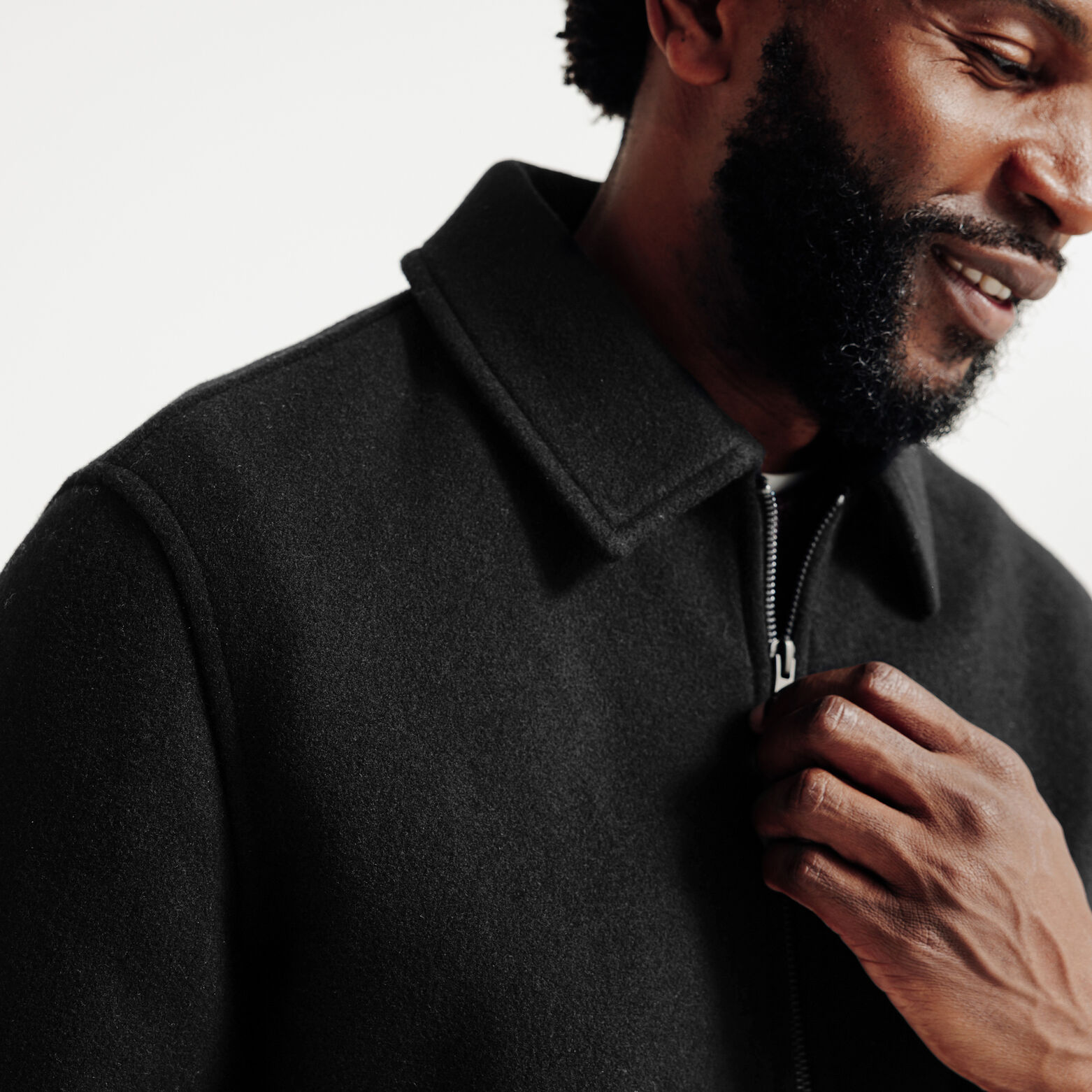 Blouson col chemise zippé