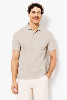 Polo met korte mouwen, visgraatmotief en Italiaans