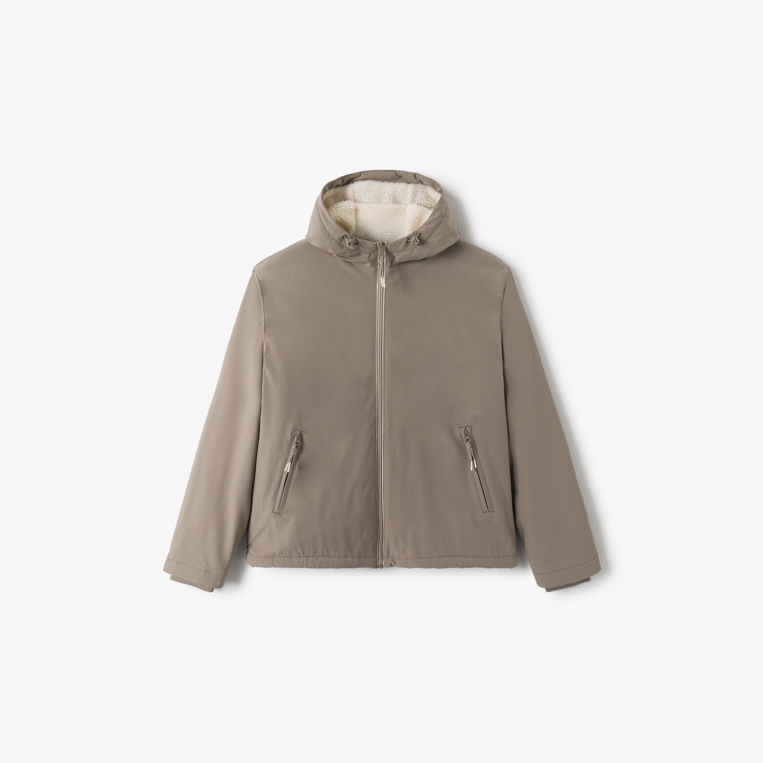Blouson à capuche doublé en sherpa