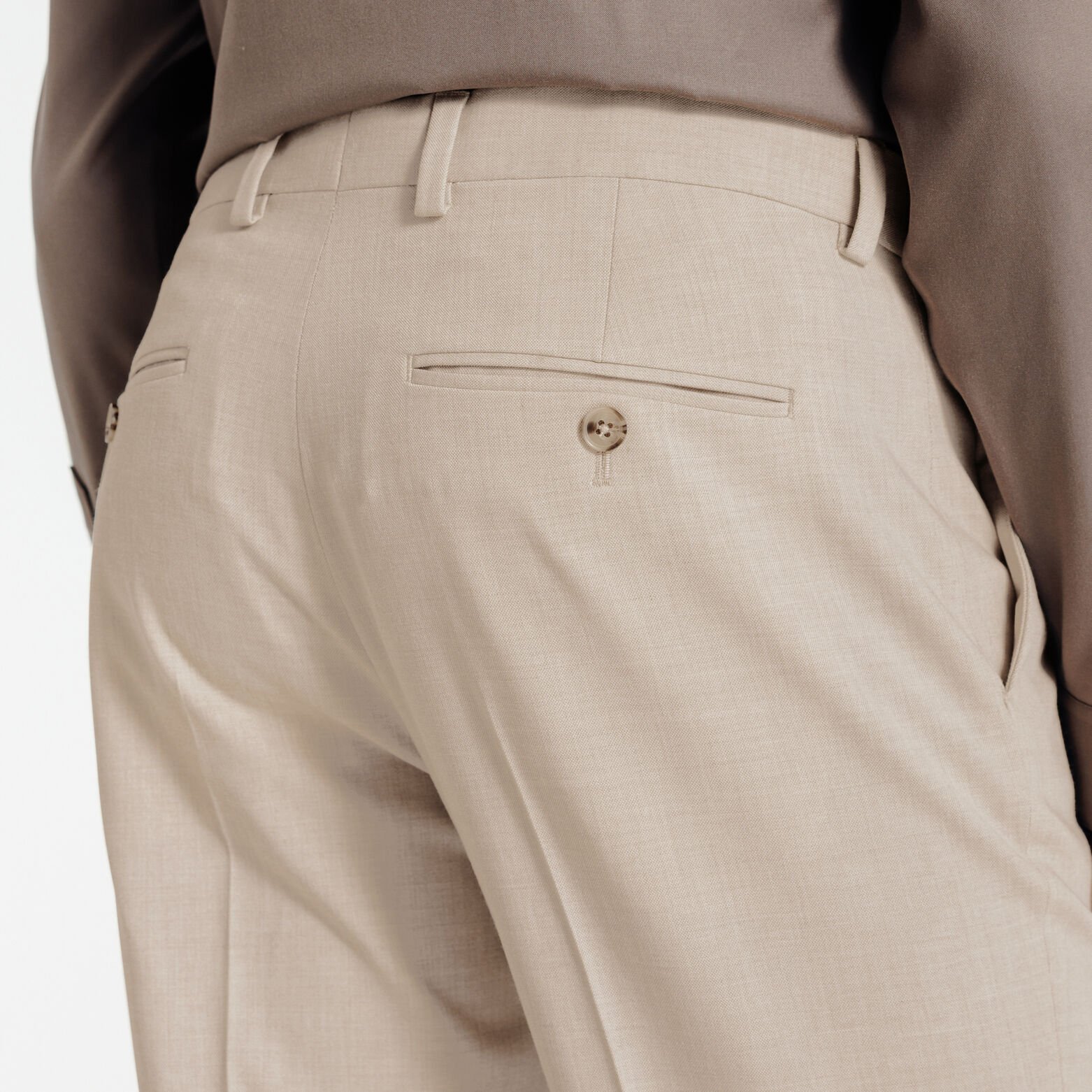 Tweekleurige comfort fit kostuumbroek