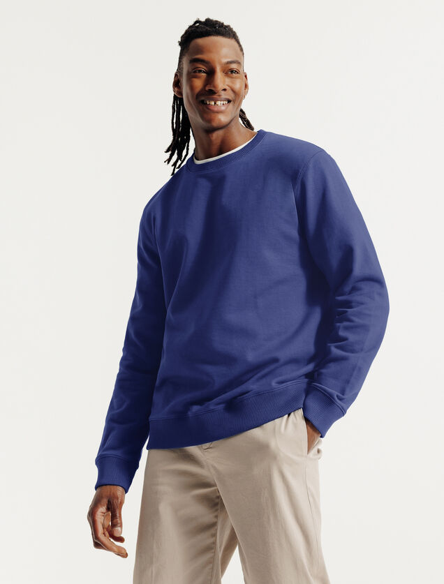 Effen sweater met ronde hals