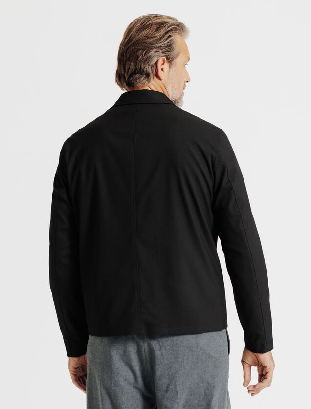 Veste zipp&eacute;e col chemise