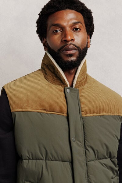 Doudoune sans manches col en sherpa