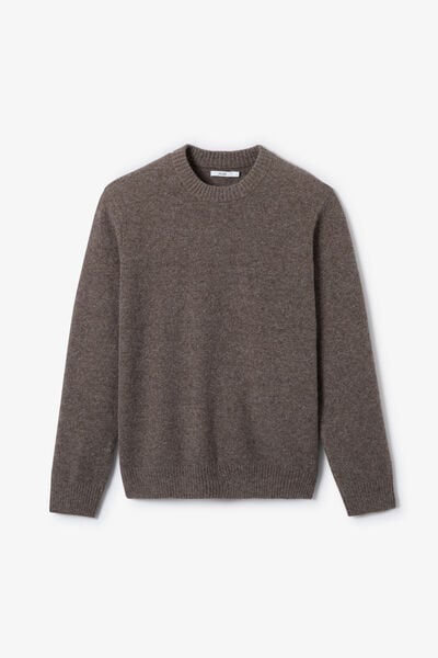 Pull col rond mousseux coton majoritaire