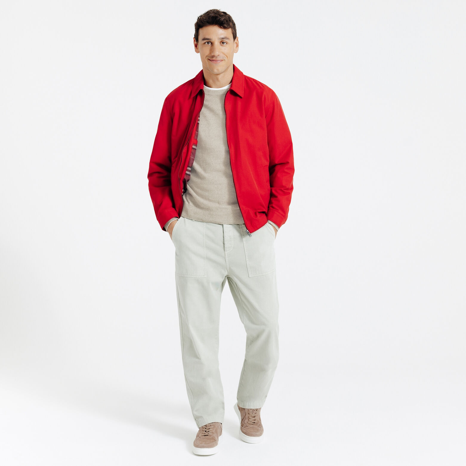 Trui ronde hals in fantasie-stekenpatroon