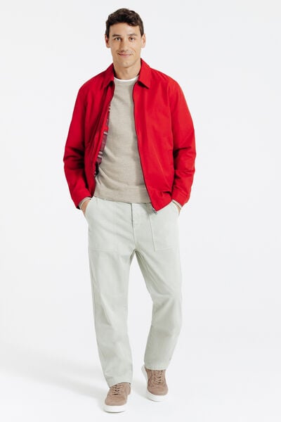 Trui ronde hals in fantasie-stekenpatroon