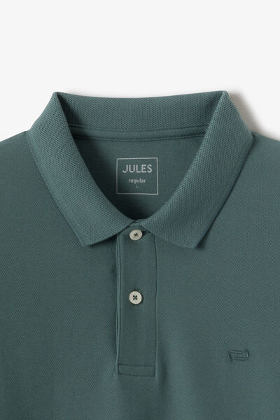Polo manches longues piqu&eacute; uni