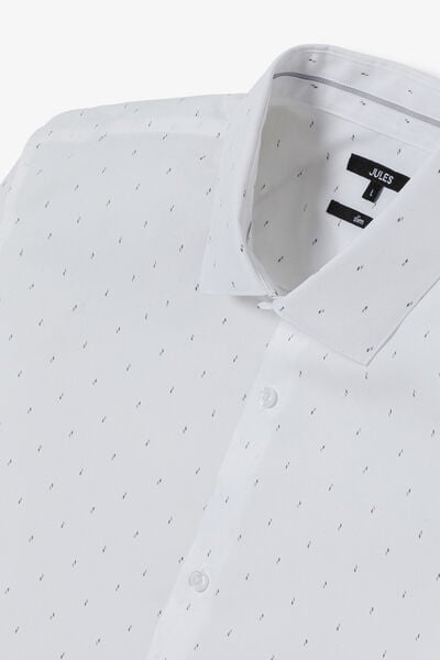 Chemise sans repassage slim en coton imprim&eacute;e