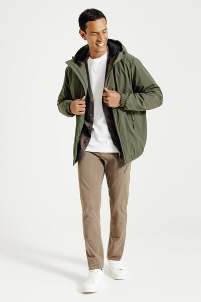 Blouson &agrave; capuche zipp&eacute;