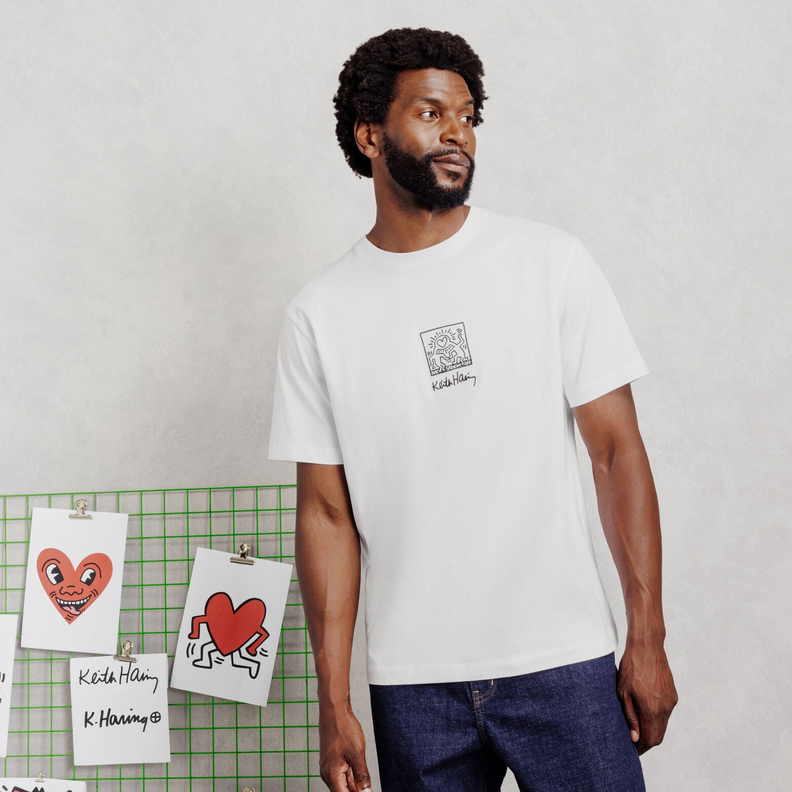 Geborduurd T-shirt relax licentie Keith Haring