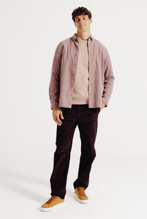 Loose fit chinobroek in fluweel