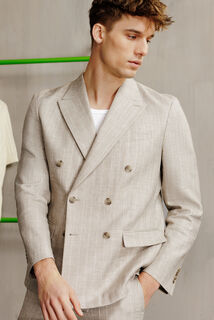 Comfort fit gekruist kostuumvest
