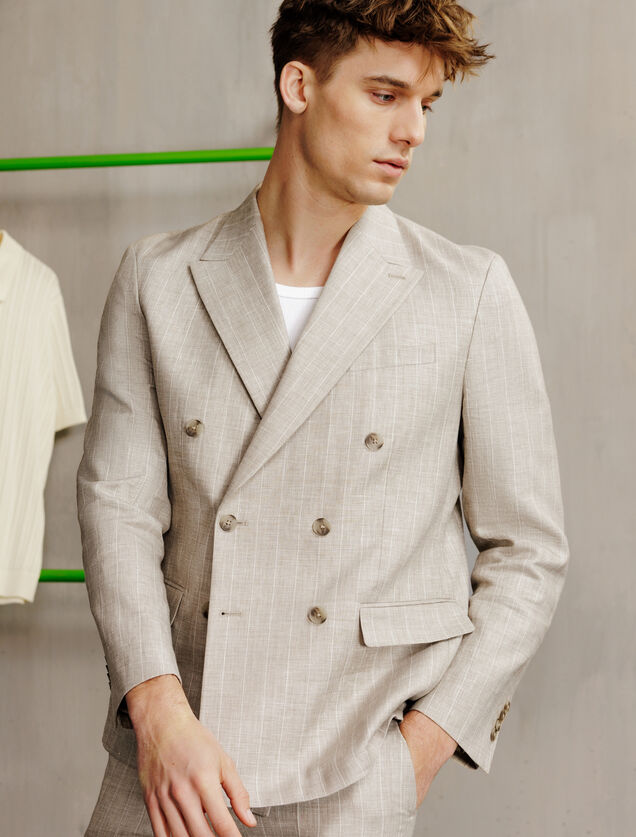 Comfort fit gekruist kostuumvest