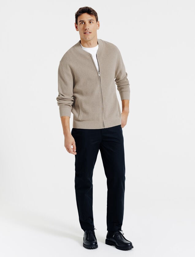 Vest met rits en sportieve kraag