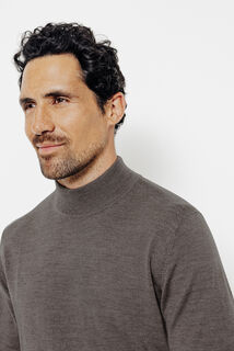 Trui schoorsteenkraag in merinos