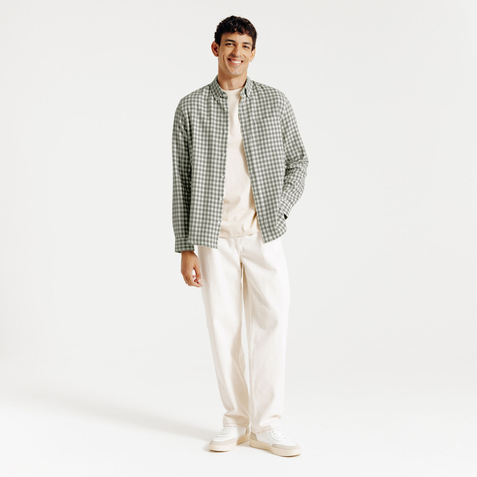 Geruit hemd in katoenflanel