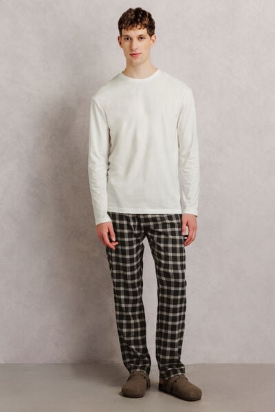 Ensemble pyjama flanelle &agrave; carreaux