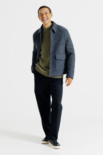 Pull col chemin&eacute;e en c&ocirc;te