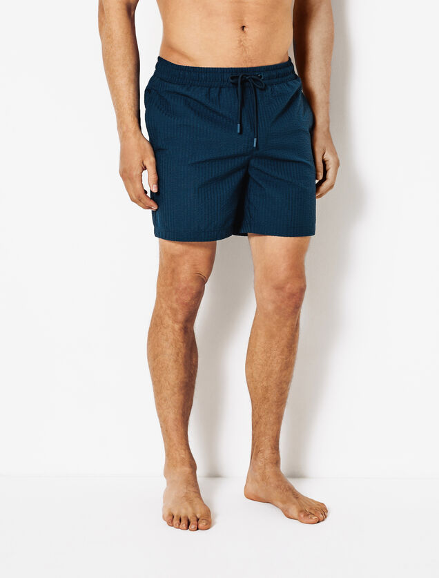 Maillot de bain seersucker uni