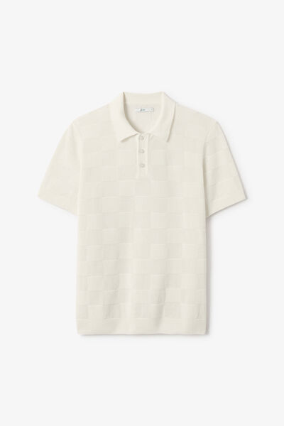 Polo in tricot met bloksteek
