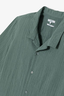 Chemisette en gaze de coton col requin