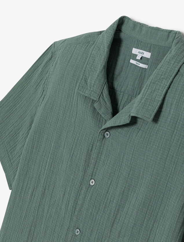 Chemisette en gaze de coton col requin