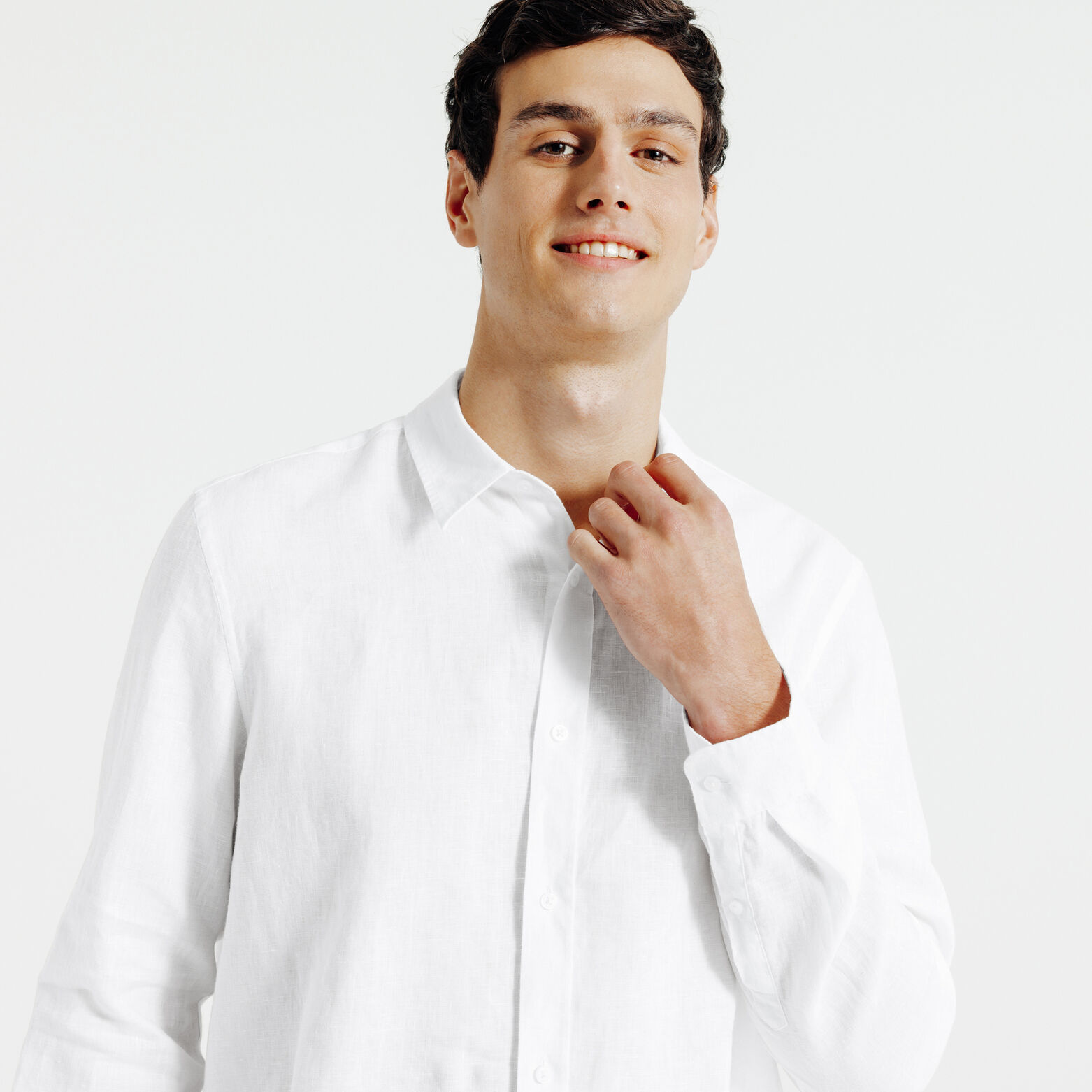 Effen hemd in linnen