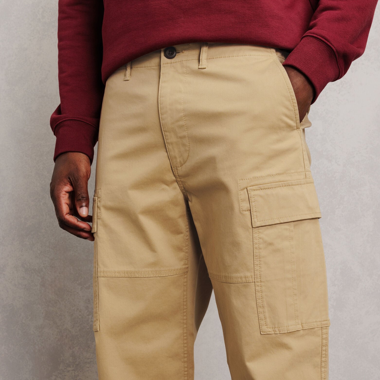 Pantalon cargo loose uni