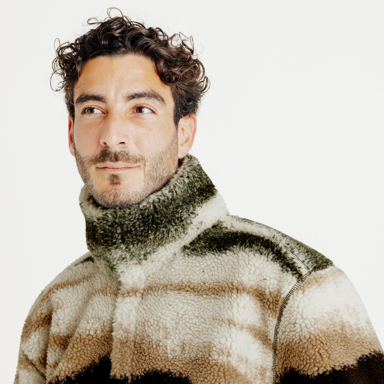 Veste en sherpa imprimé