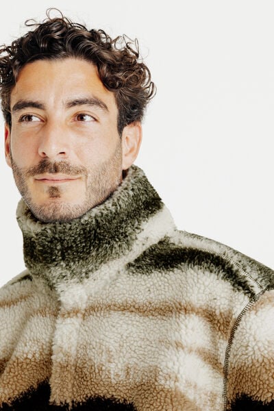 Veste en sherpa imprimé