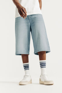 Lange denim bermuda