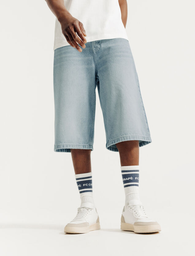 Lange denim bermuda