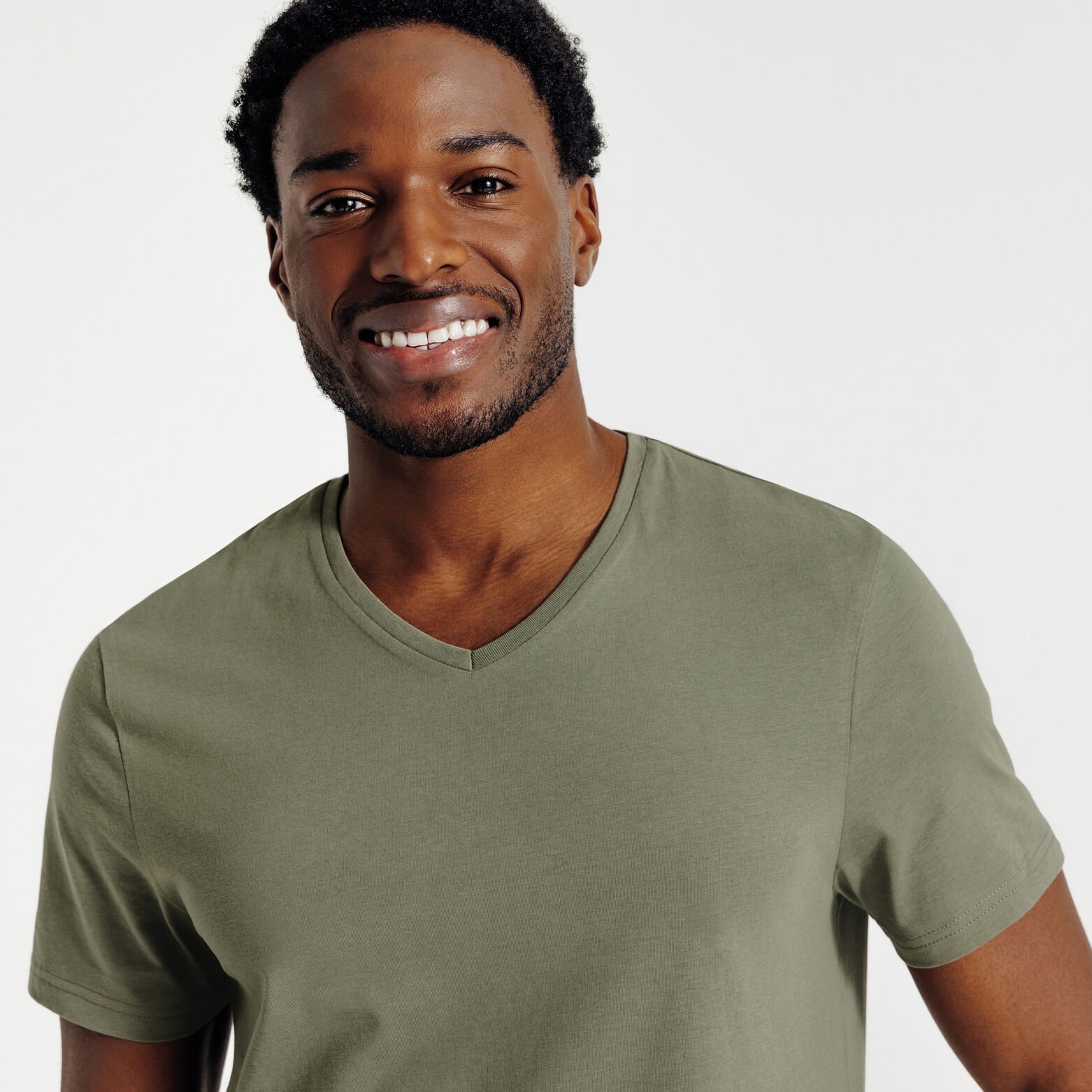 Tee shirt col V en coton