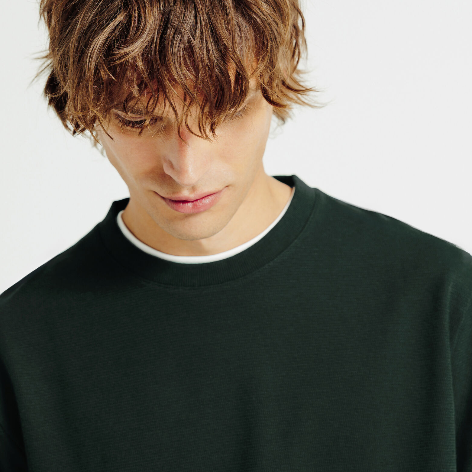 Tee shirt manches longues matière reliéfée