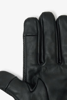 Gants en cuir et maille