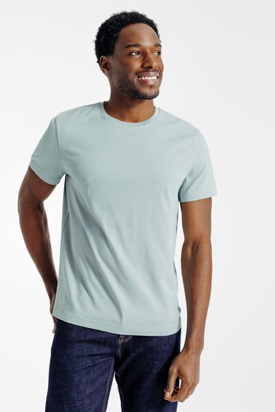 Tee shirt en coton col rond basique
