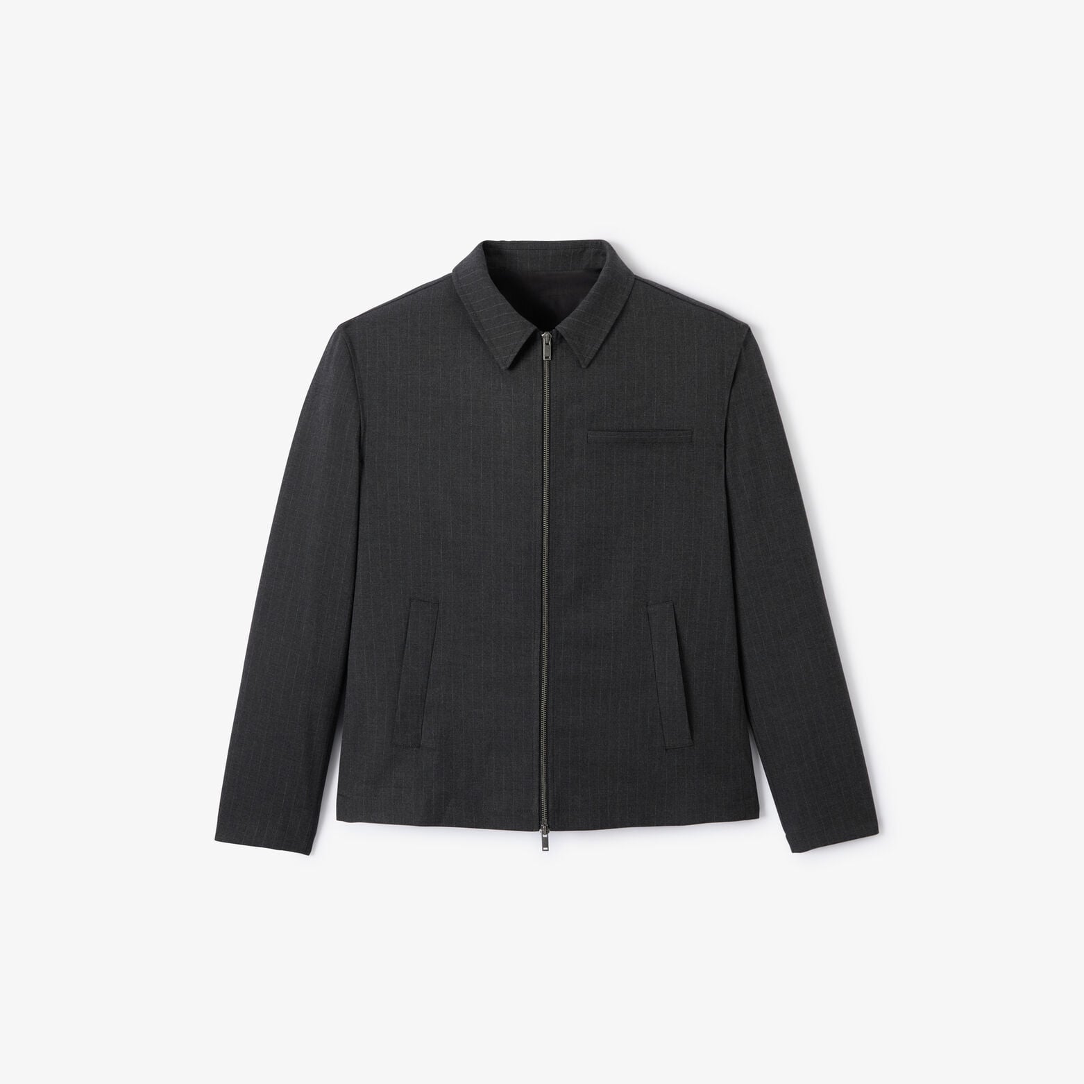 Veste zipp&eacute;e col chemise ray&eacute;e